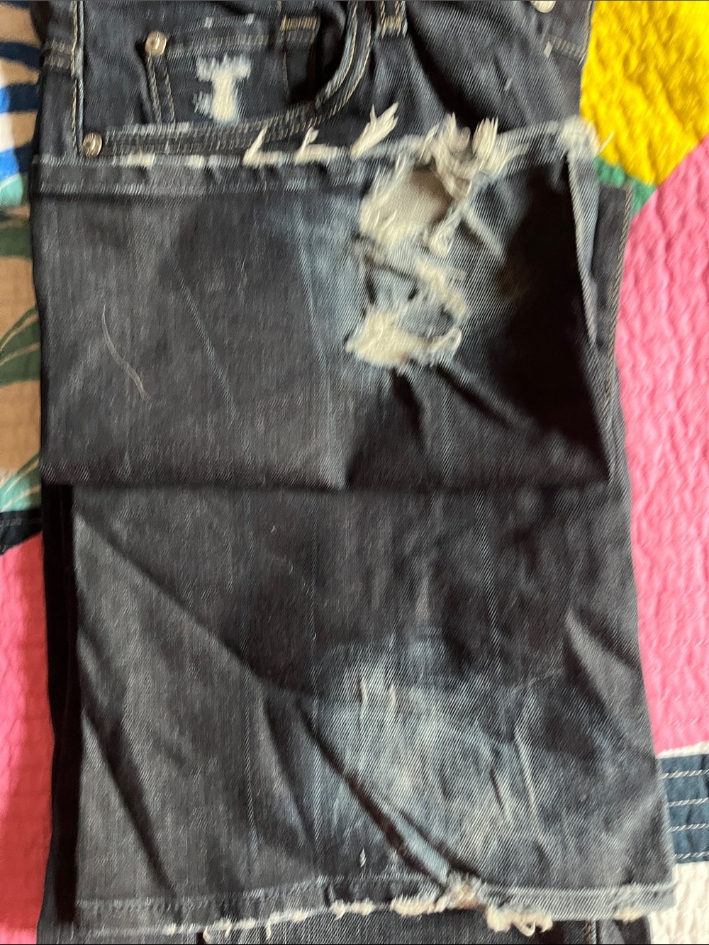 7 For All Mankind Men's Bootcut Jeans in Dark Indigo - Picture 4 of 5